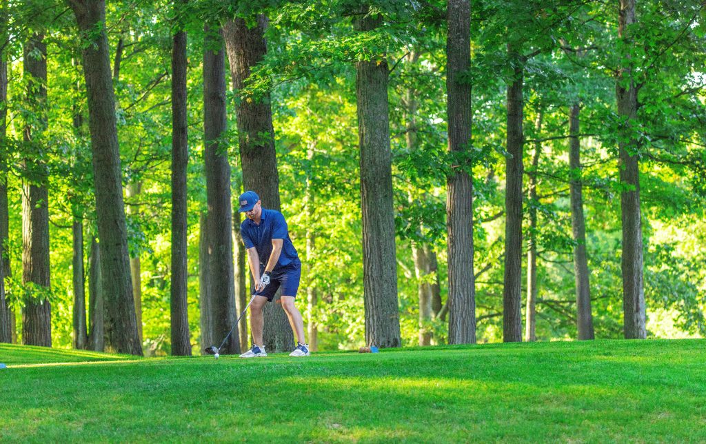 Golfer standing at Tullymore Golf Resort