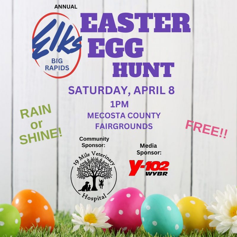 Annual Easter Egg Hunt hosted by the Big Rapids Elks